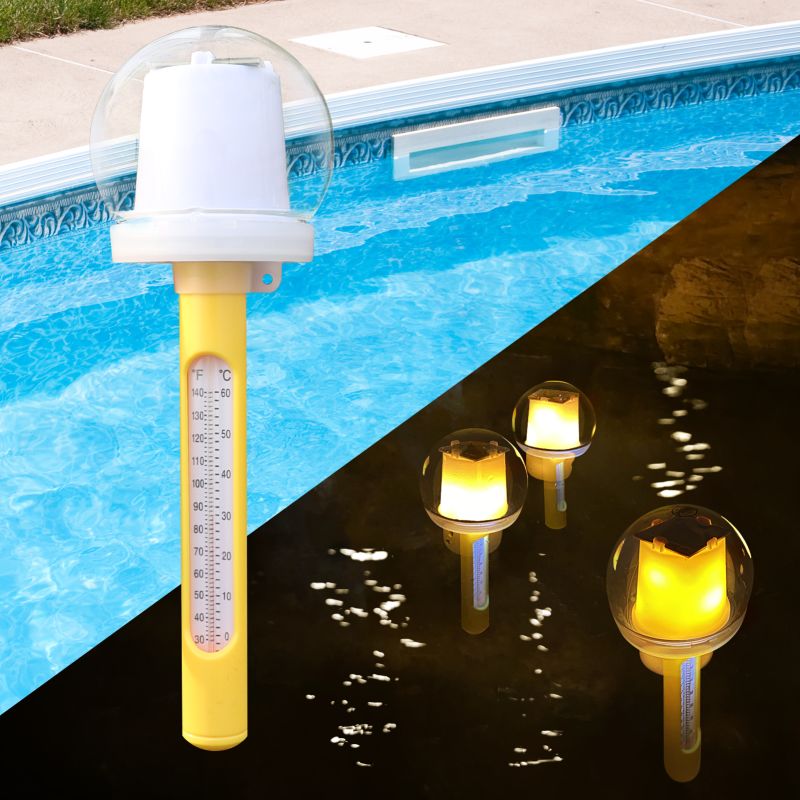Solar Light up Torch Ball Thermometer  CT908