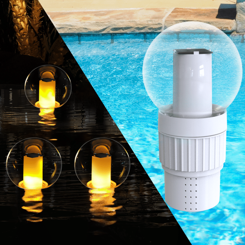 Solar pool chlorine with torch light show  CT704F